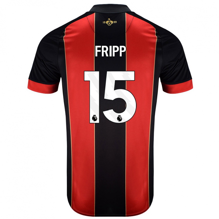 Kids Football Kelly Fripp #15 Red Black Home Jersey 2024/25 T-Shirt