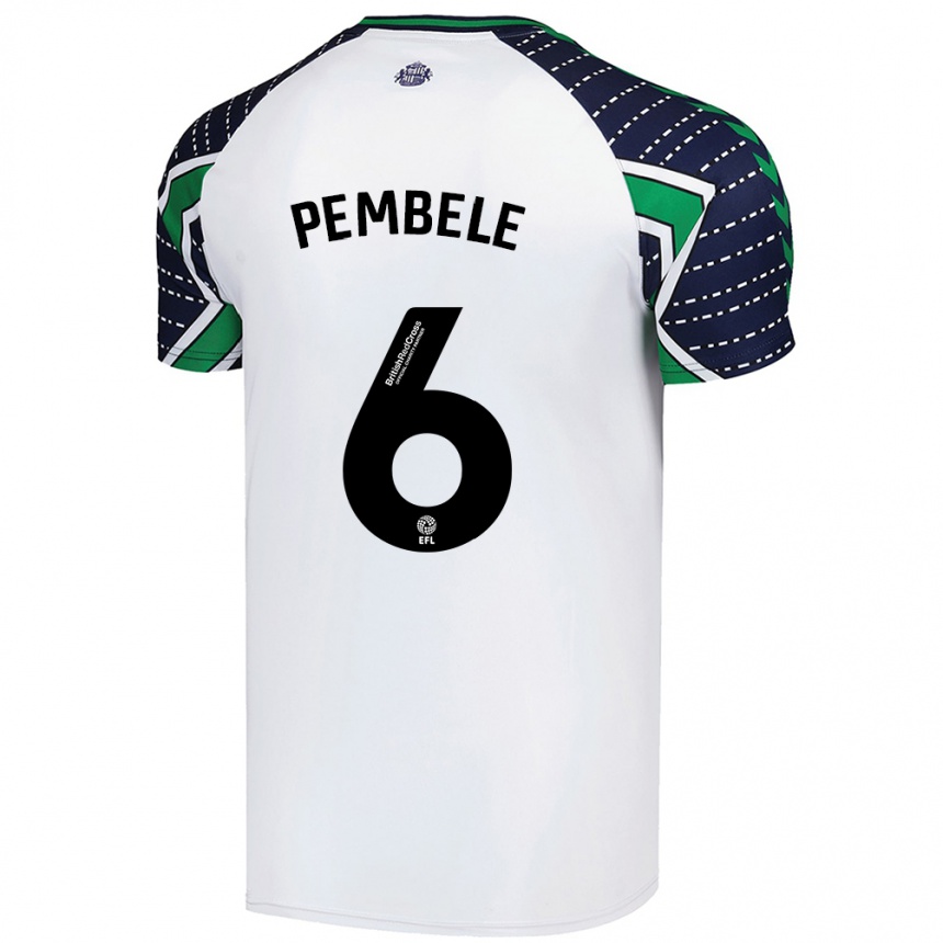 Kids Football Timothée Pembélé #6 White Away Jersey 2024/25 T-Shirt