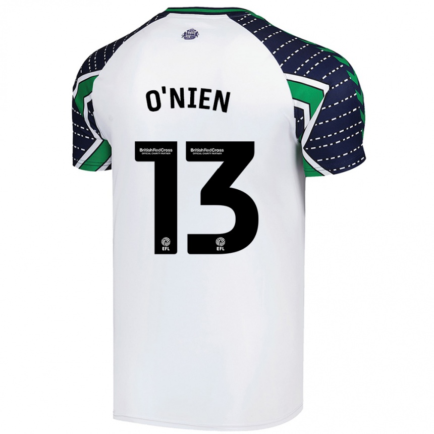 Kids Football Luke O'nien #13 White Away Jersey 2024/25 T-Shirt