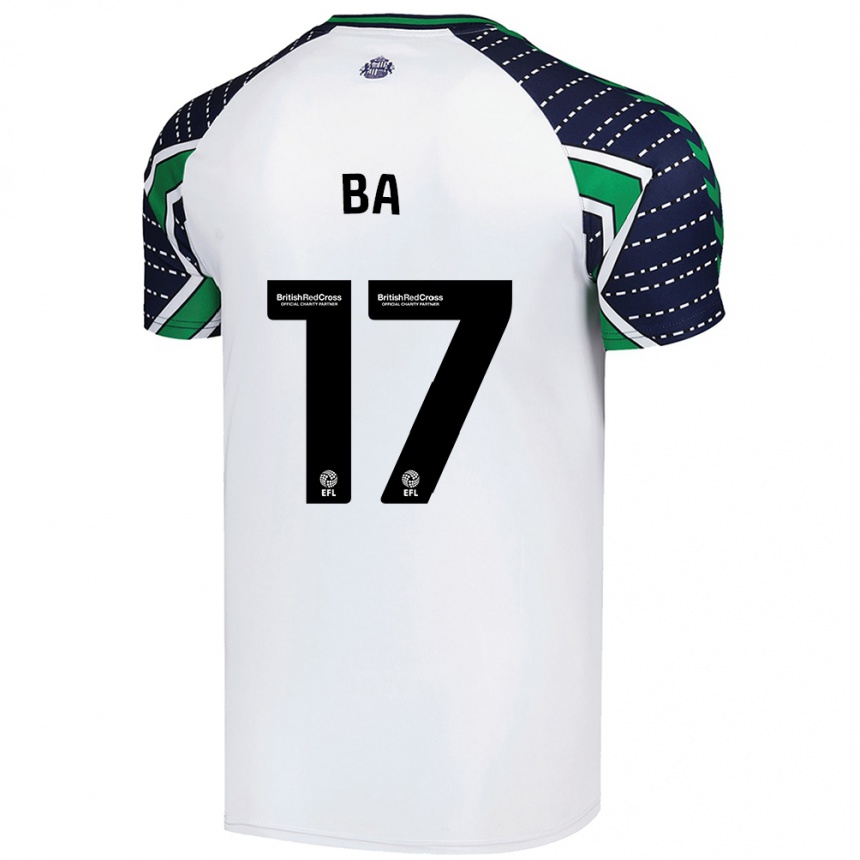 Kids Football Abdoullah Ba #17 White Away Jersey 2024/25 T-Shirt