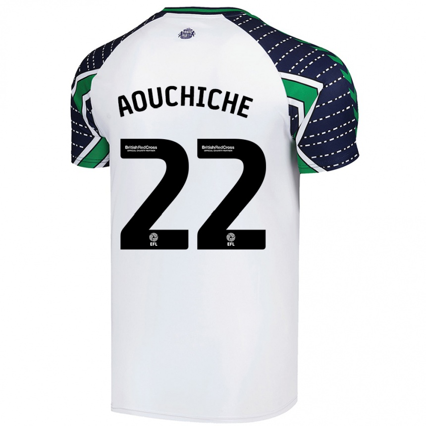 Kids Football Adil Aouchiche #22 White Away Jersey 2024/25 T-Shirt