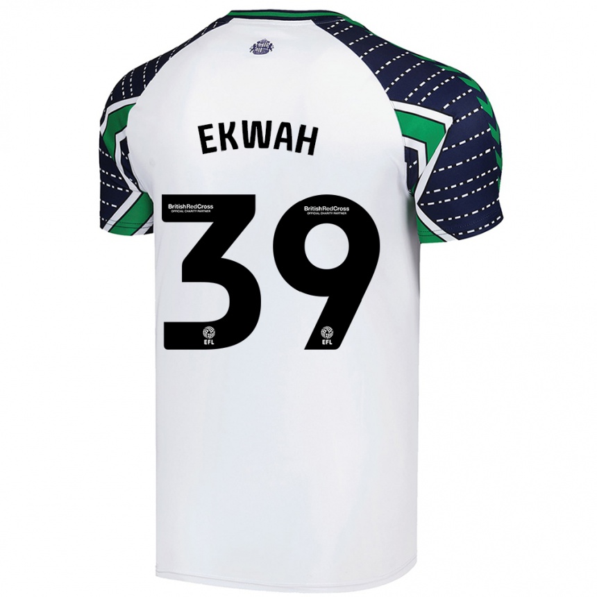 Kids Football Pierre Ekwah #39 White Away Jersey 2024/25 T-Shirt