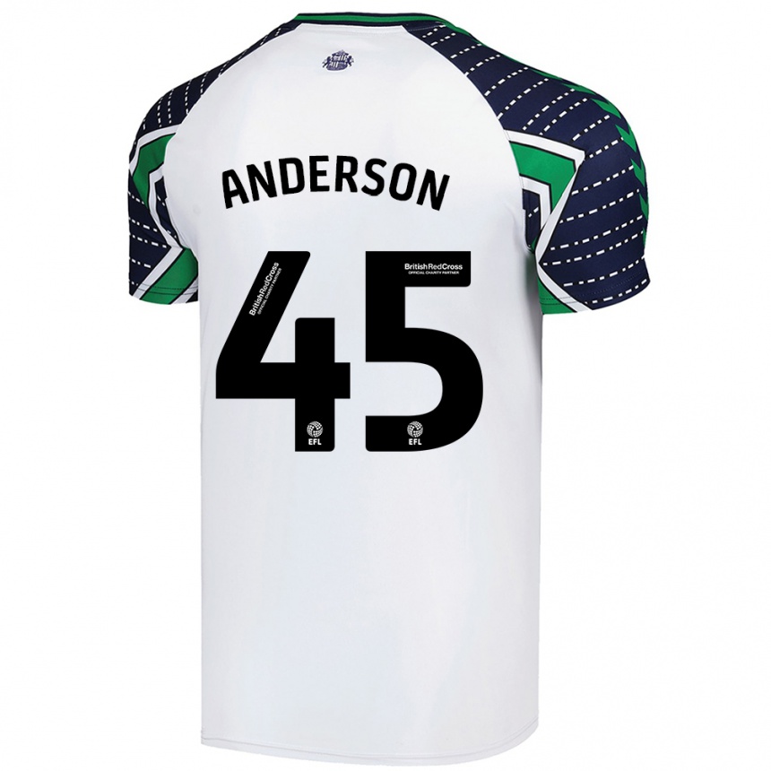 Kids Football Joe Anderson #45 White Away Jersey 2024/25 T-Shirt