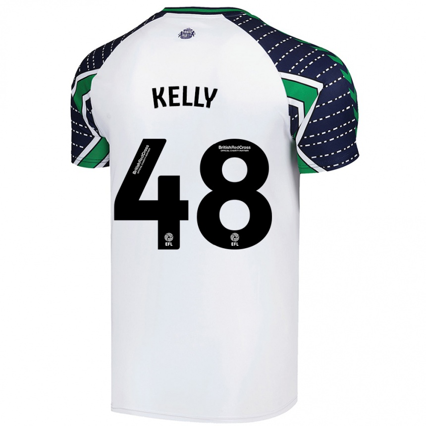 Kids Football Caden Kelly #48 White Away Jersey 2024/25 T-Shirt