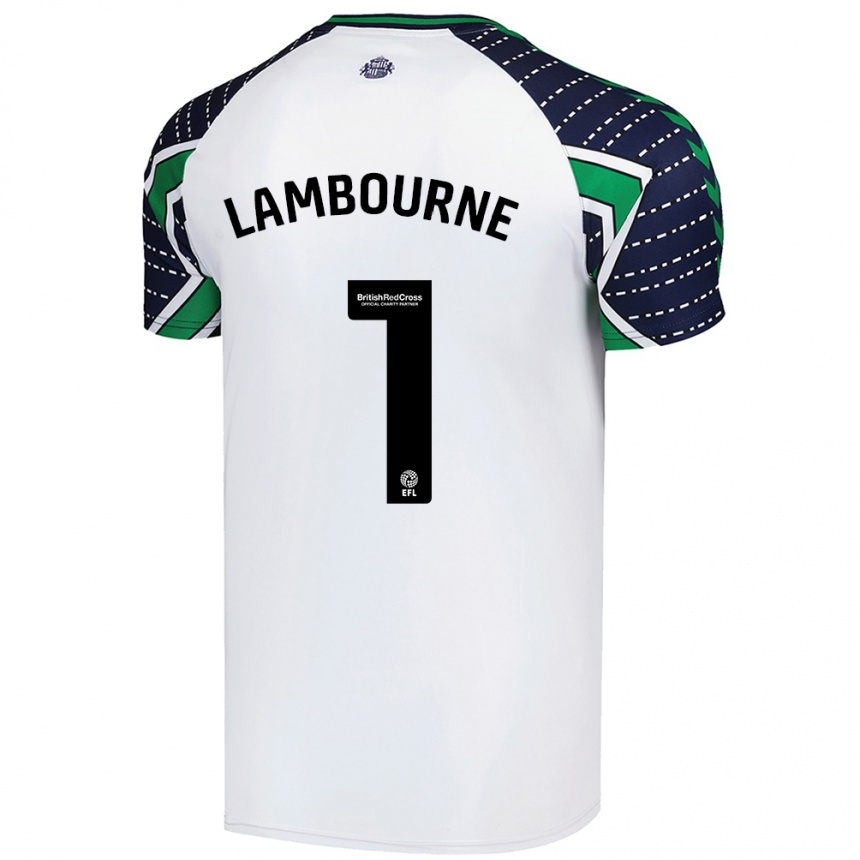 Kids Football Demi Lambourne #1 White Away Jersey 2024/25 T-Shirt