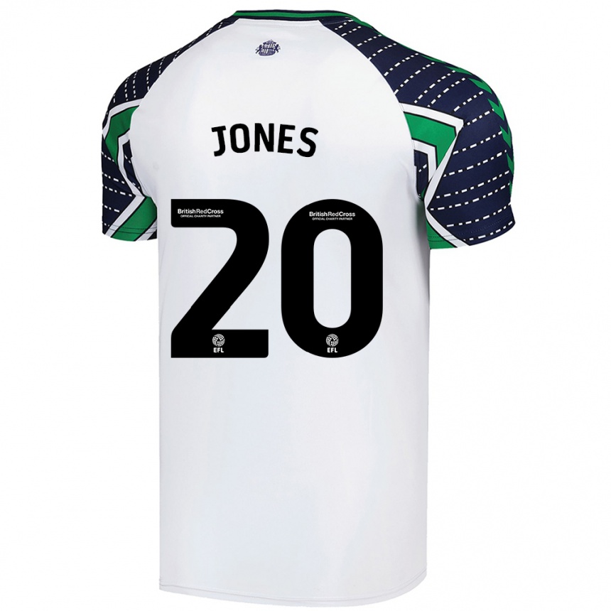 Kids Football Ellen Jones #20 White Away Jersey 2024/25 T-Shirt