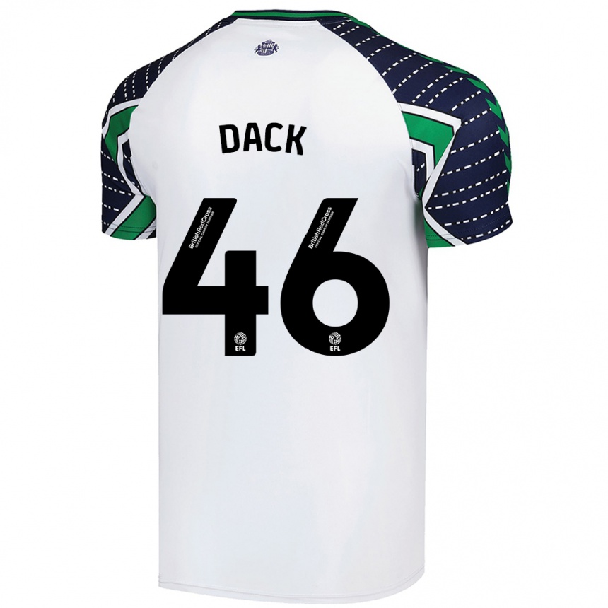 Kids Football Bradley Dack #46 White Away Jersey 2024/25 T-Shirt