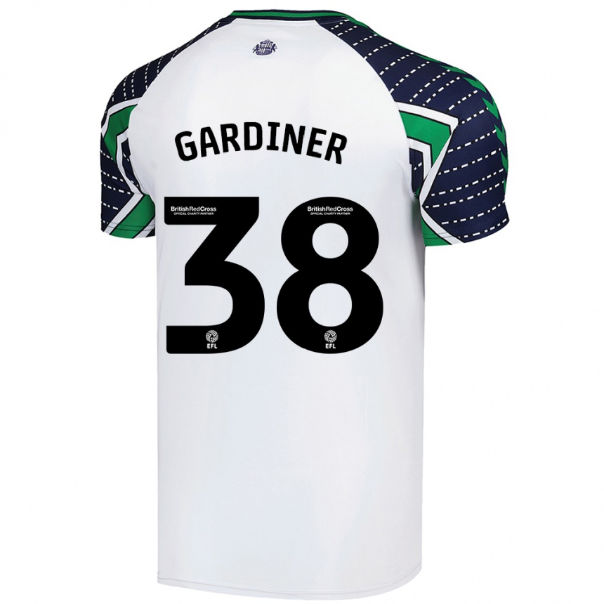 Kids Football Harry Gardiner #38 White Away Jersey 2024/25 T-Shirt