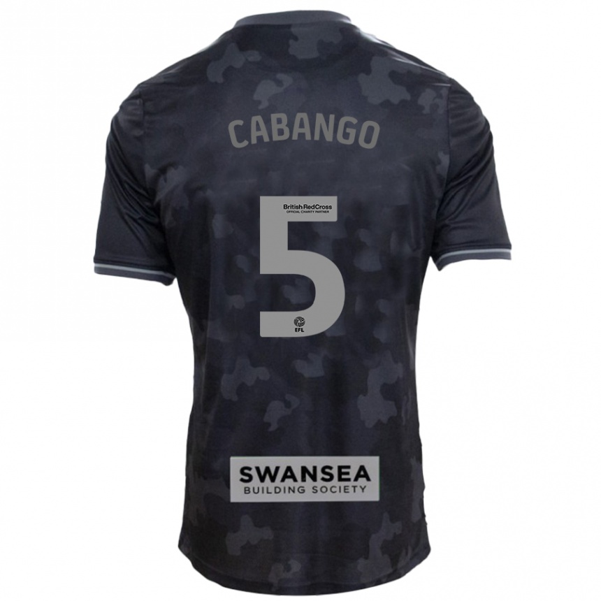 Kids Football Ben Cabango #5 Black Away Jersey 2024/25 T-Shirt