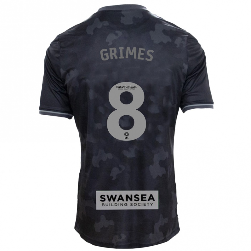 Kids Football Matt Grimes #8 Black Away Jersey 2024/25 T-Shirt