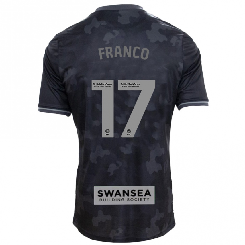 Kids Football Gonçalo Franco #17 Black Away Jersey 2024/25 T-Shirt