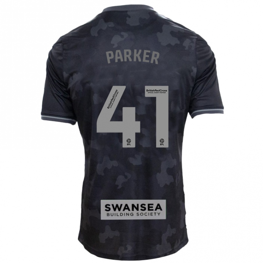 Kids Football Sam Parker #41 Black Away Jersey 2024/25 T-Shirt