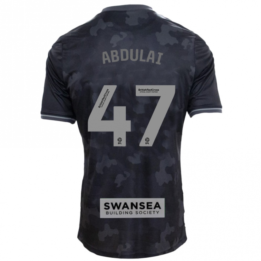 Kids Football Azeem Abdulai #47 Black Away Jersey 2024/25 T-Shirt