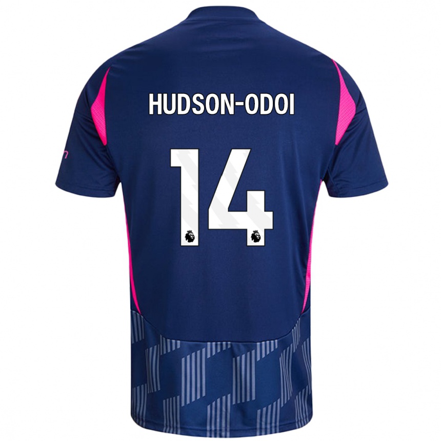 Kids Football Callum Hudson-Odoi #14 Royal Blue Pink Away Jersey 2024/25 T-Shirt