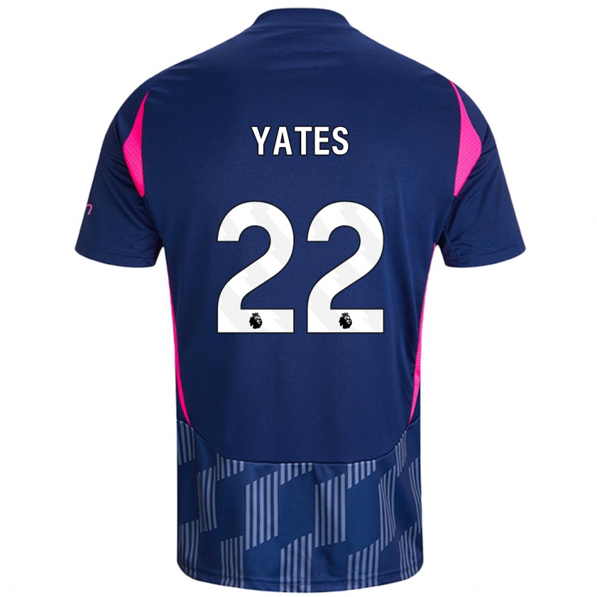 Kids Football Ryan Yates #22 Royal Blue Pink Away Jersey 2024/25 T-Shirt