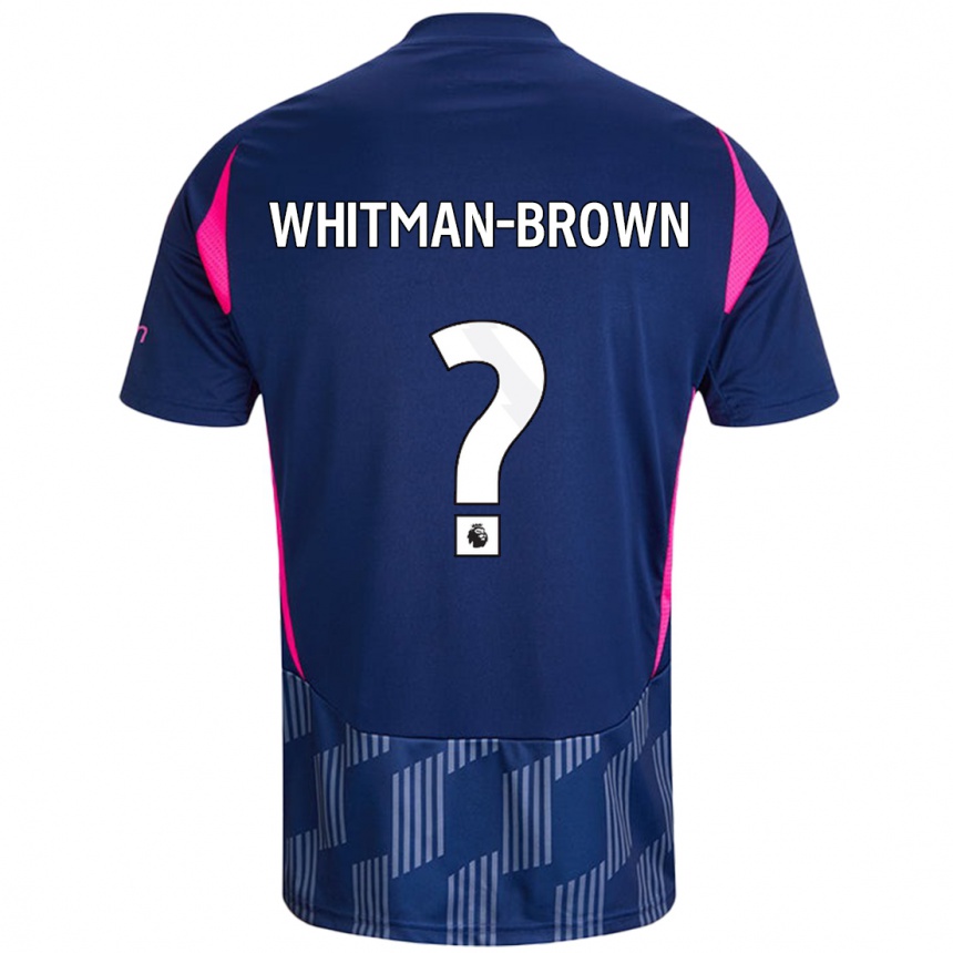 Kids Football Chae Whitman-Brown #0 Royal Blue Pink Away Jersey 2024/25 T-Shirt