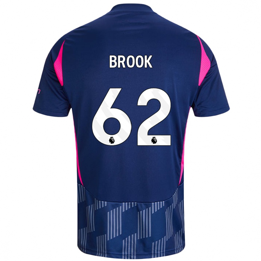 Kids Football Will Brook #62 Royal Blue Pink Away Jersey 2024/25 T-Shirt