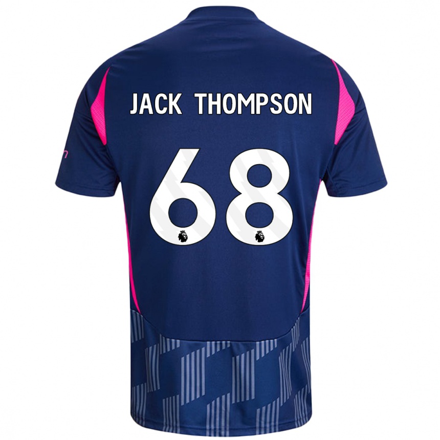 Kids Football Jack Thompson #68 Royal Blue Pink Away Jersey 2024/25 T-Shirt