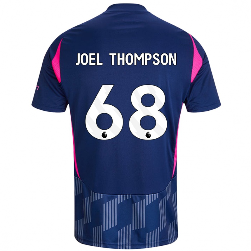 Kids Football Joel Thompson #68 Royal Blue Pink Away Jersey 2024/25 T-Shirt