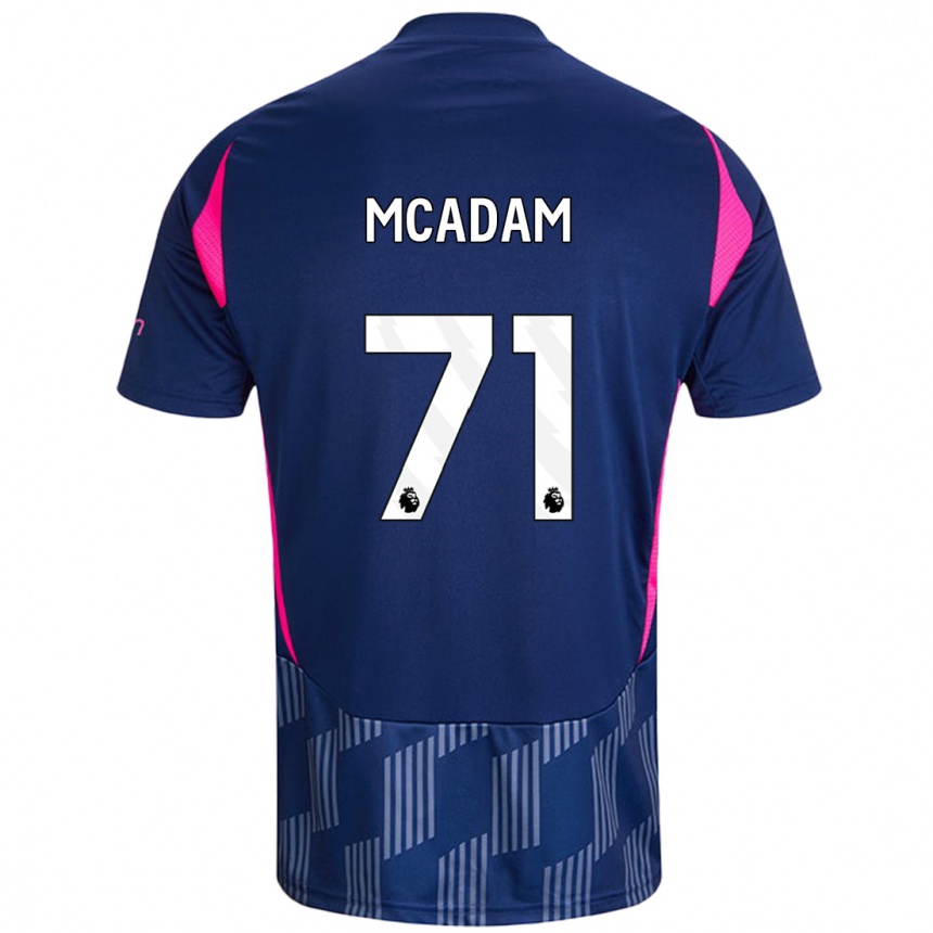 Kids Football Kyle Mcadam #71 Royal Blue Pink Away Jersey 2024/25 T-Shirt