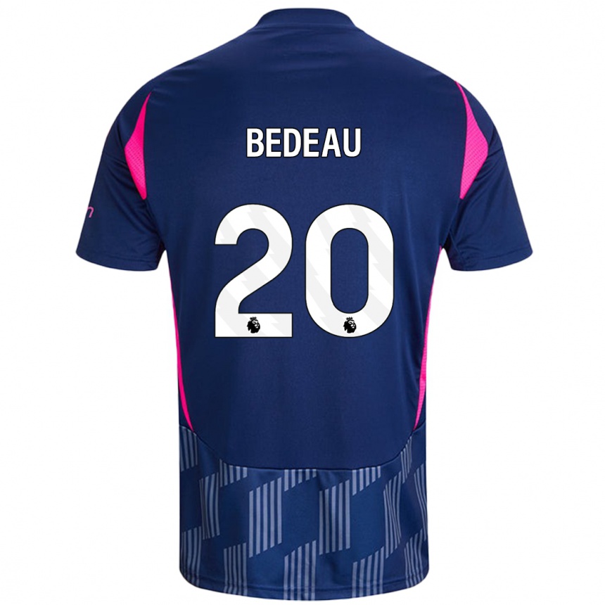 Kids Football Naomi Bedeau #20 Royal Blue Pink Away Jersey 2024/25 T-Shirt