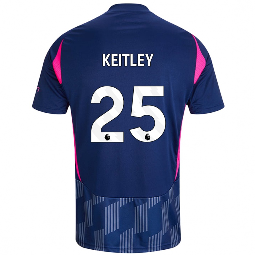 Kids Football Alice Keitley #25 Royal Blue Pink Away Jersey 2024/25 T-Shirt