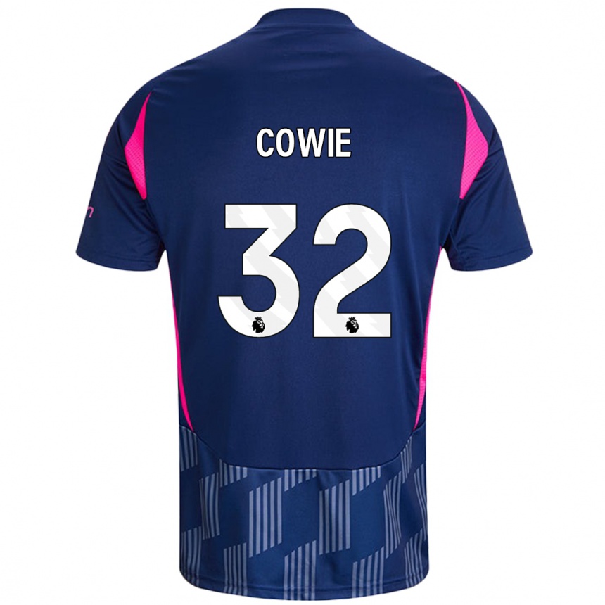 Kids Football Abi Cowie #32 Royal Blue Pink Away Jersey 2024/25 T-Shirt