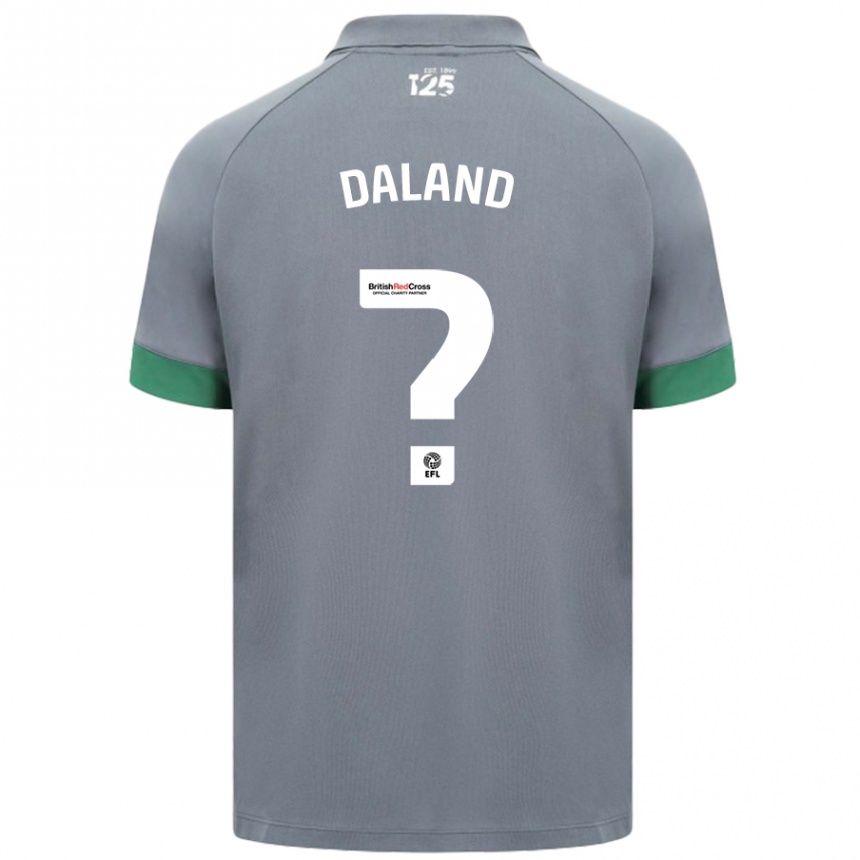 Kids Football Jesper Daland #0 Dark Gray Away Jersey 2024/25 T-Shirt