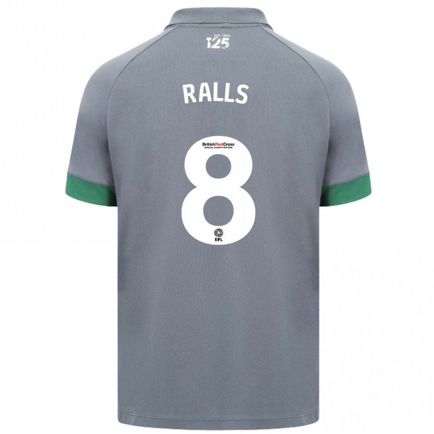 Kids Football Joe Ralls #8 Dark Gray Away Jersey 2024/25 T-Shirt