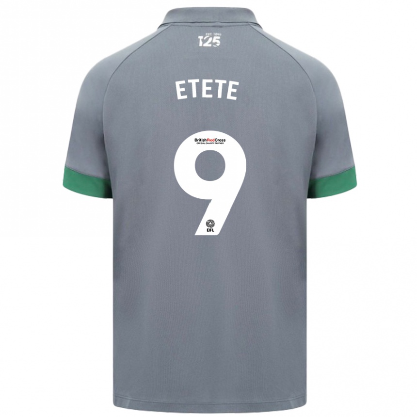 Kids Football Kion Etete #9 Dark Gray Away Jersey 2024/25 T-Shirt