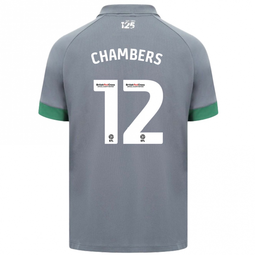 Kids Football Calum Chambers #12 Dark Gray Away Jersey 2024/25 T-Shirt