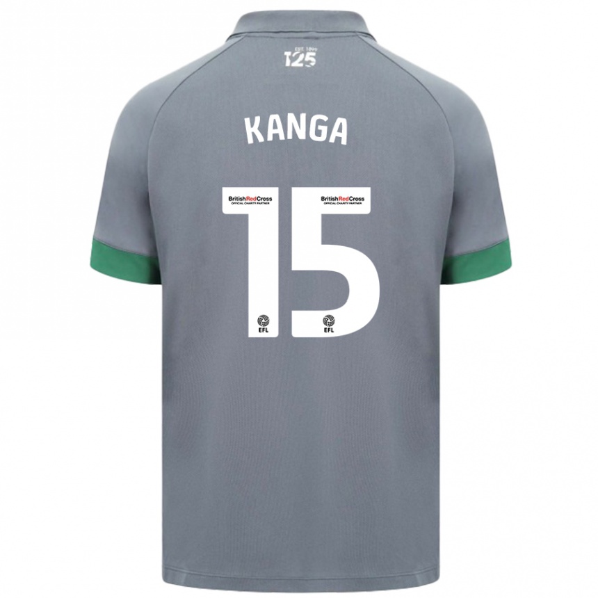 Kids Football Wilfried Kanga #15 Dark Gray Away Jersey 2024/25 T-Shirt