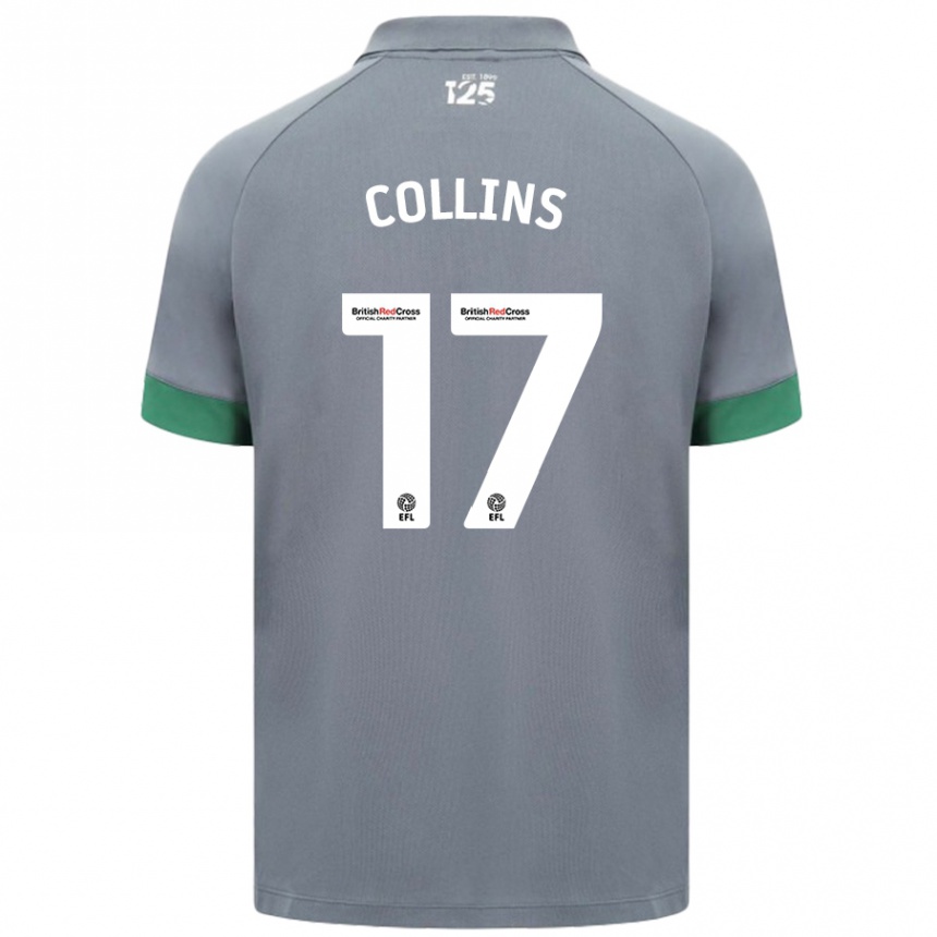 Kids Football Jamilu Collins #17 Dark Gray Away Jersey 2024/25 T-Shirt