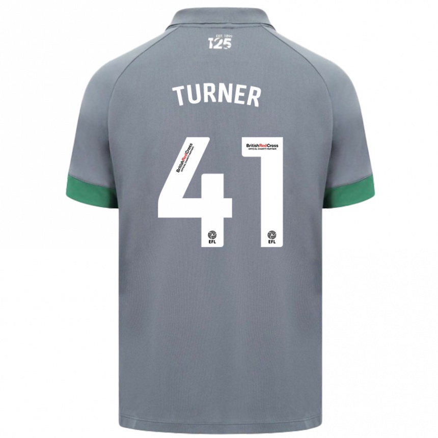 Kids Football Matthew Turner #41 Dark Gray Away Jersey 2024/25 T-Shirt