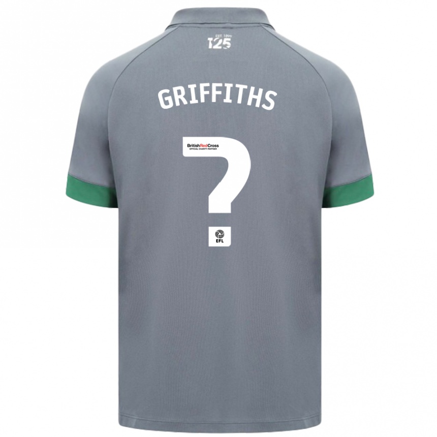 Kids Football Ewan Griffiths #0 Dark Gray Away Jersey 2024/25 T-Shirt