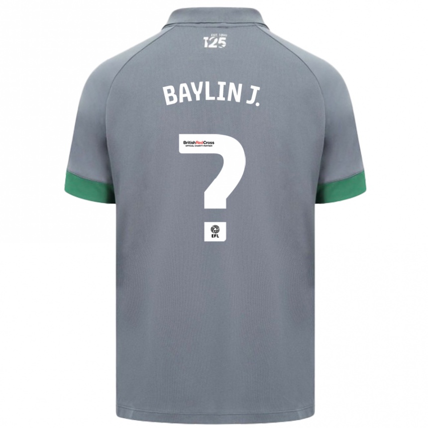 Kids Football Baylin Johnson #0 Dark Gray Away Jersey 2024/25 T-Shirt