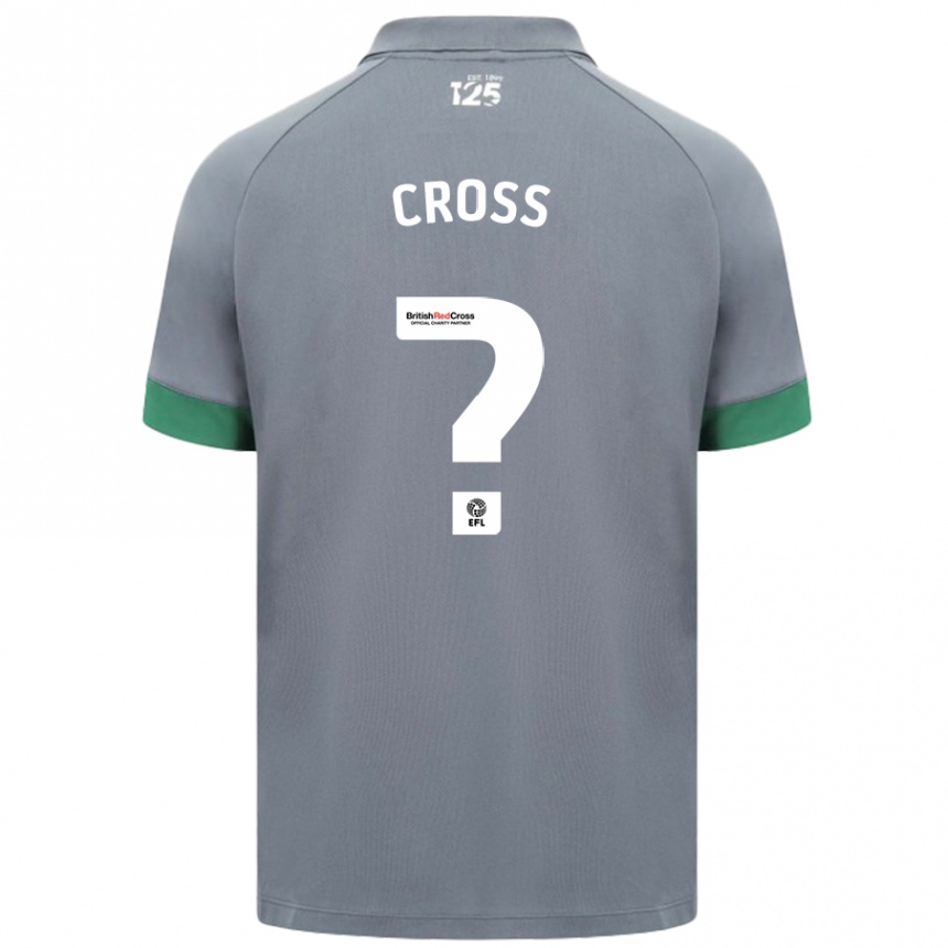 Kids Football Alex Cross #0 Dark Gray Away Jersey 2024/25 T-Shirt