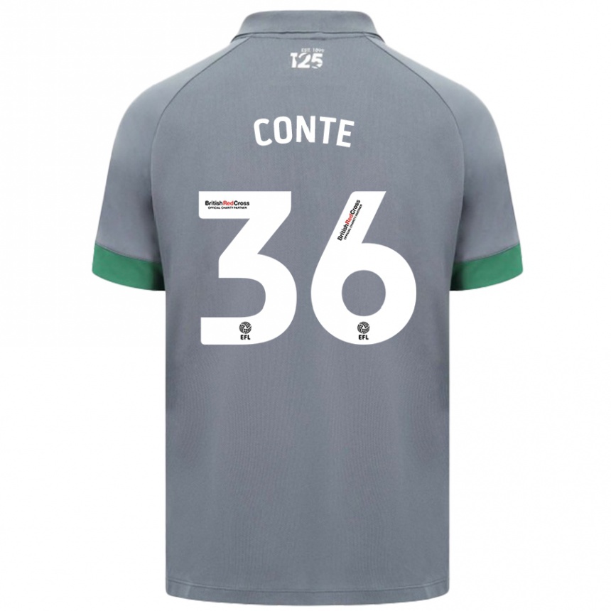 Kids Football Raheem Conte #36 Dark Gray Away Jersey 2024/25 T-Shirt