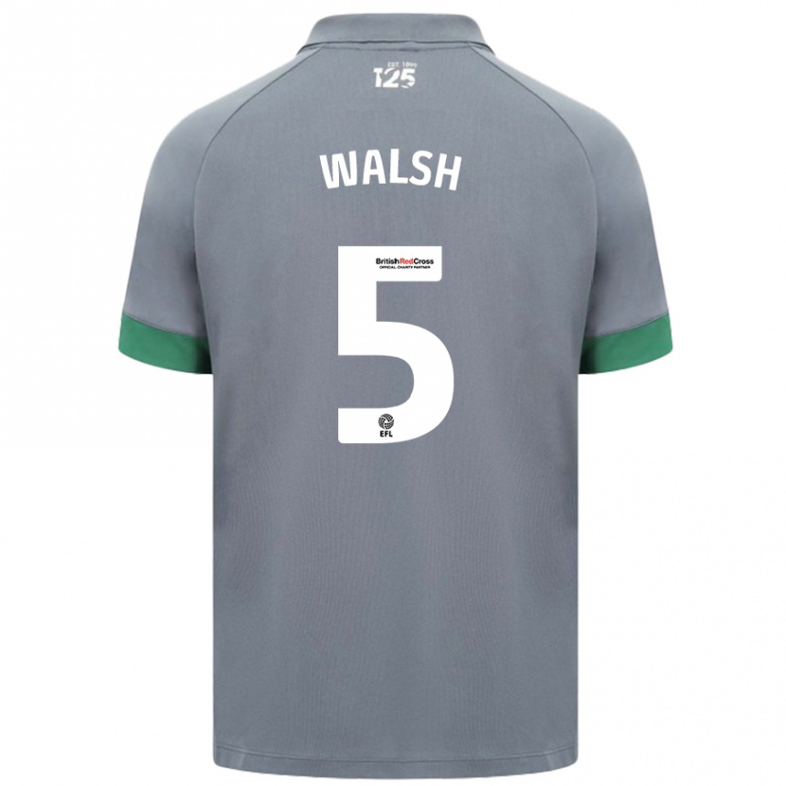 Kids Football Siobhan Walsh #5 Dark Gray Away Jersey 2024/25 T-Shirt