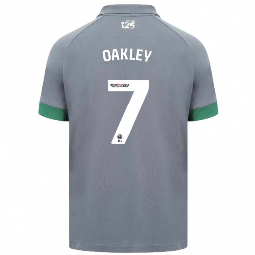 Kids Football Rhianne Oakley #7 Dark Gray Away Jersey 2024/25 T-Shirt