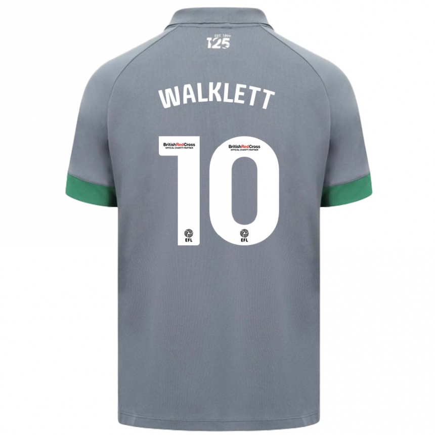 Kids Football Kerry Walklett #10 Dark Gray Away Jersey 2024/25 T-Shirt