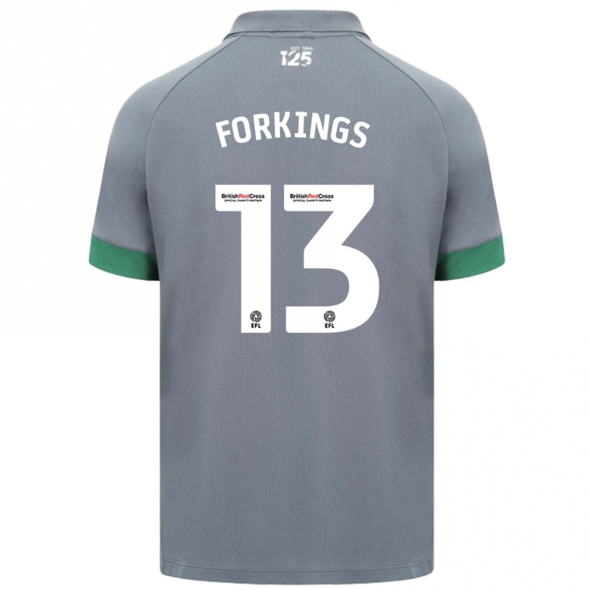 Kids Football Amelia Forkings #13 Dark Gray Away Jersey 2024/25 T-Shirt