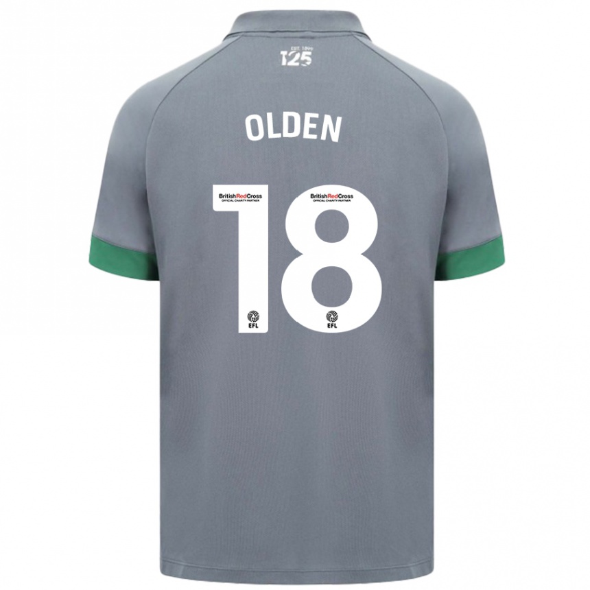 Kids Football Mackenzie Olden #18 Dark Gray Away Jersey 2024/25 T-Shirt