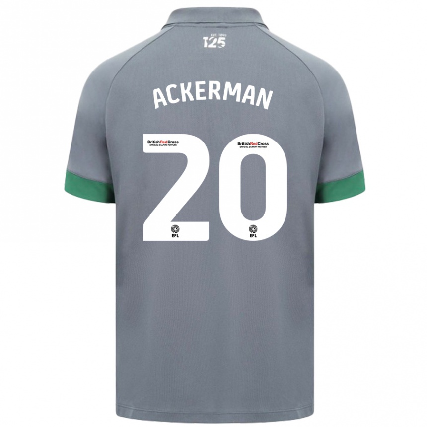 Kids Football Mali Ackerman #20 Dark Gray Away Jersey 2024/25 T-Shirt