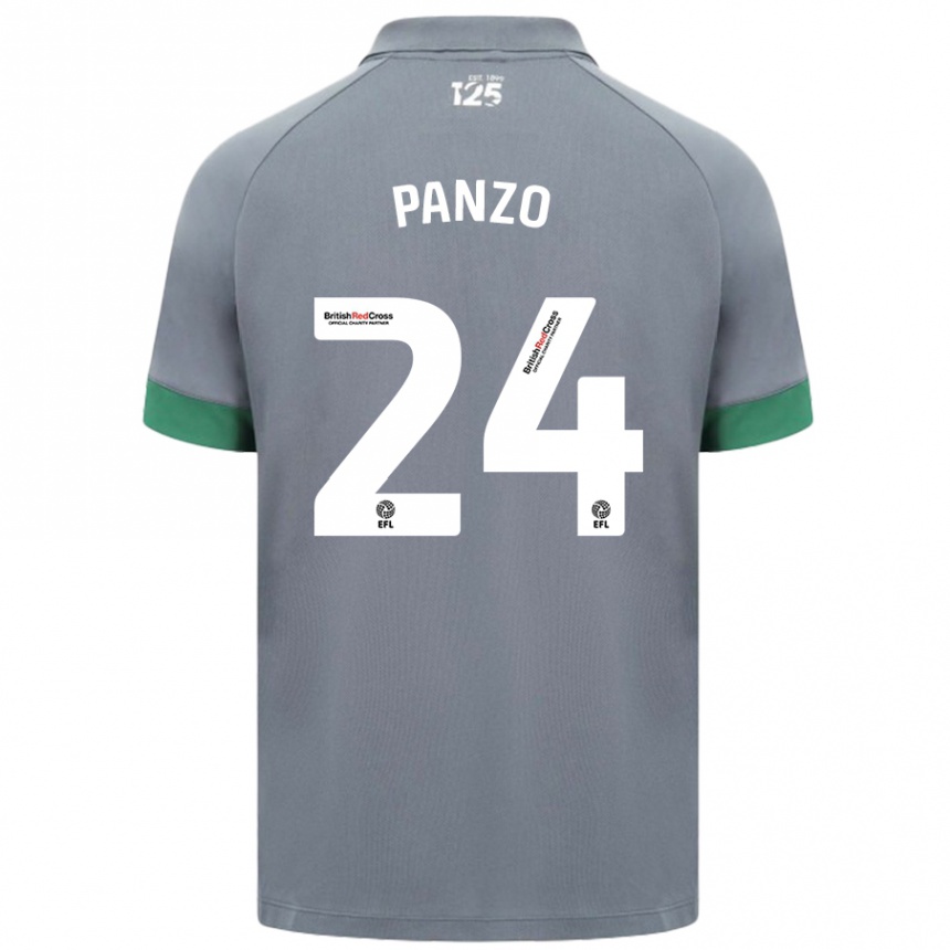 Kids Football Jonathan Panzo #24 Dark Gray Away Jersey 2024/25 T-Shirt