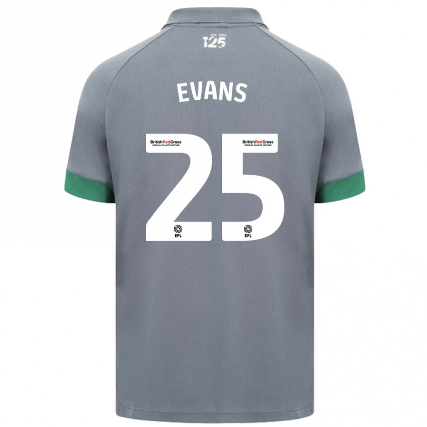 Kids Football Kieron Evans #25 Dark Gray Away Jersey 2024/25 T-Shirt