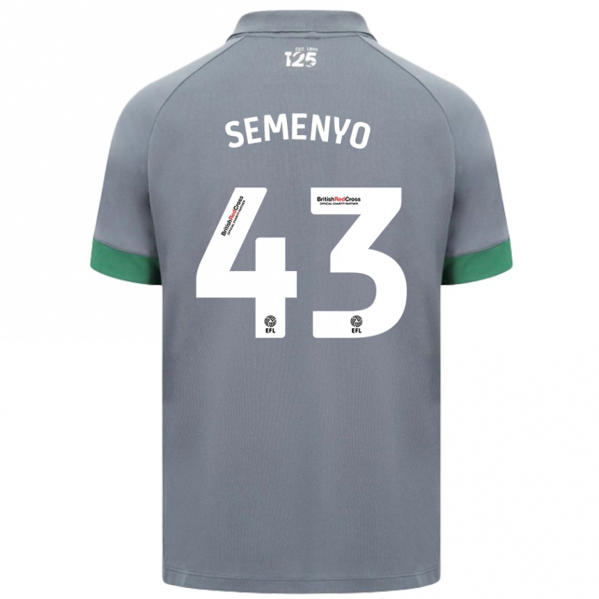 Kids Football Jai Semenyo #43 Dark Gray Away Jersey 2024/25 T-Shirt