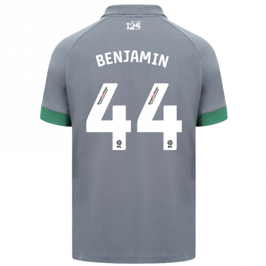 Kids Football Xavier Benjamin #44 Dark Gray Away Jersey 2024/25 T-Shirt