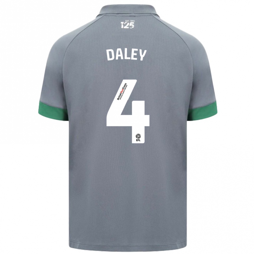 Kids Football Hannah Daley #4 Dark Gray Away Jersey 2024/25 T-Shirt