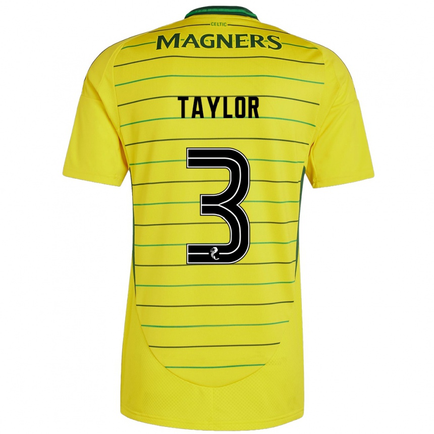 Kids Football Greg Taylor #3 Yellow Away Jersey 2024/25 T-Shirt